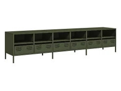 Online vidaxl Móvel de TV 202x39x43,5 cm aço laminado a frio -azeitona Verde
