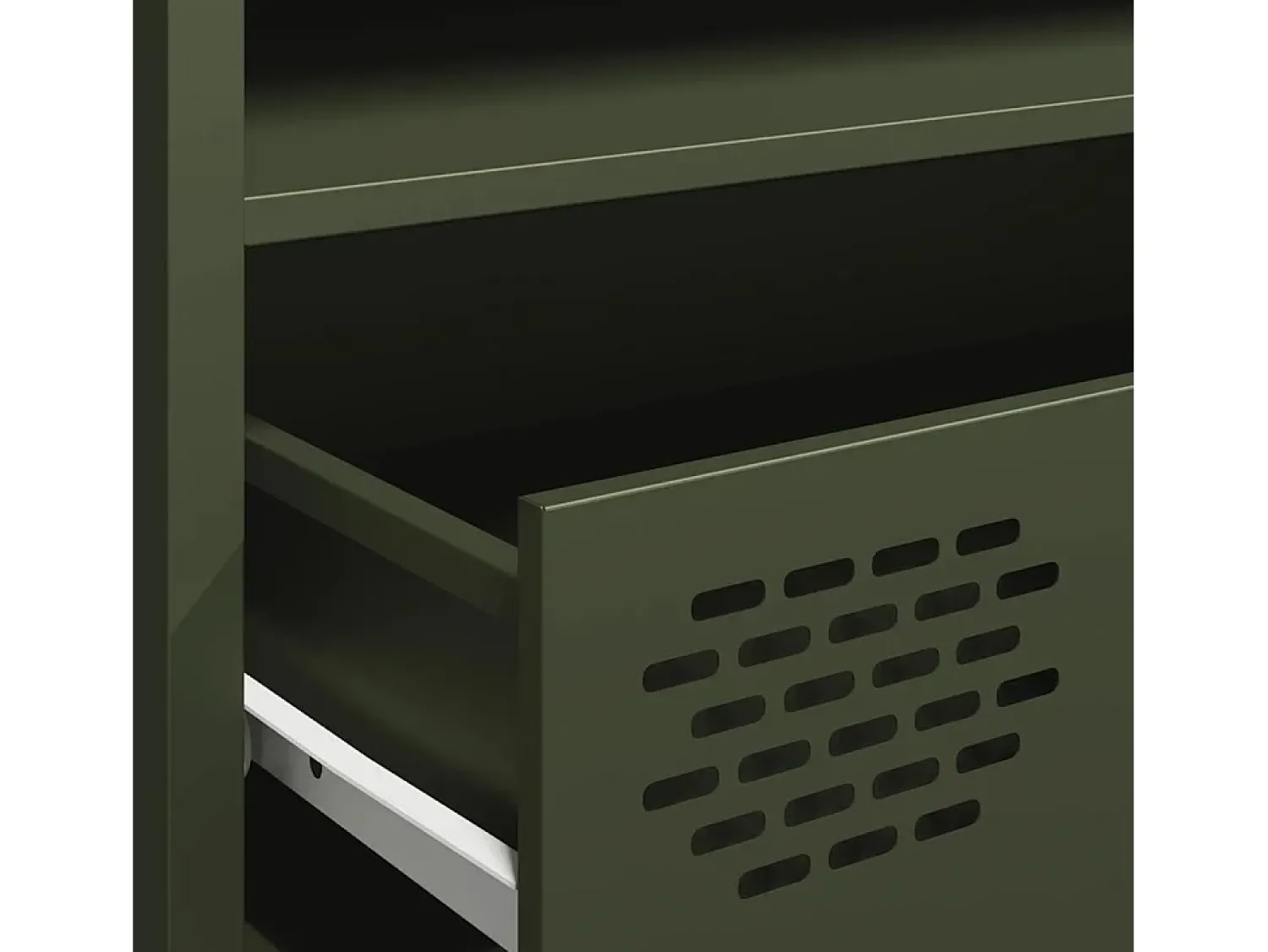 Online vidaxl Móvel de TV 202x39x43,5 cm aço laminado a frio -azeitona Verde