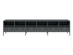 Móvel De Tv|vidaxl Móvel de TV 202x39x43,5 cm aço laminado a frio antracite Cinza antracite