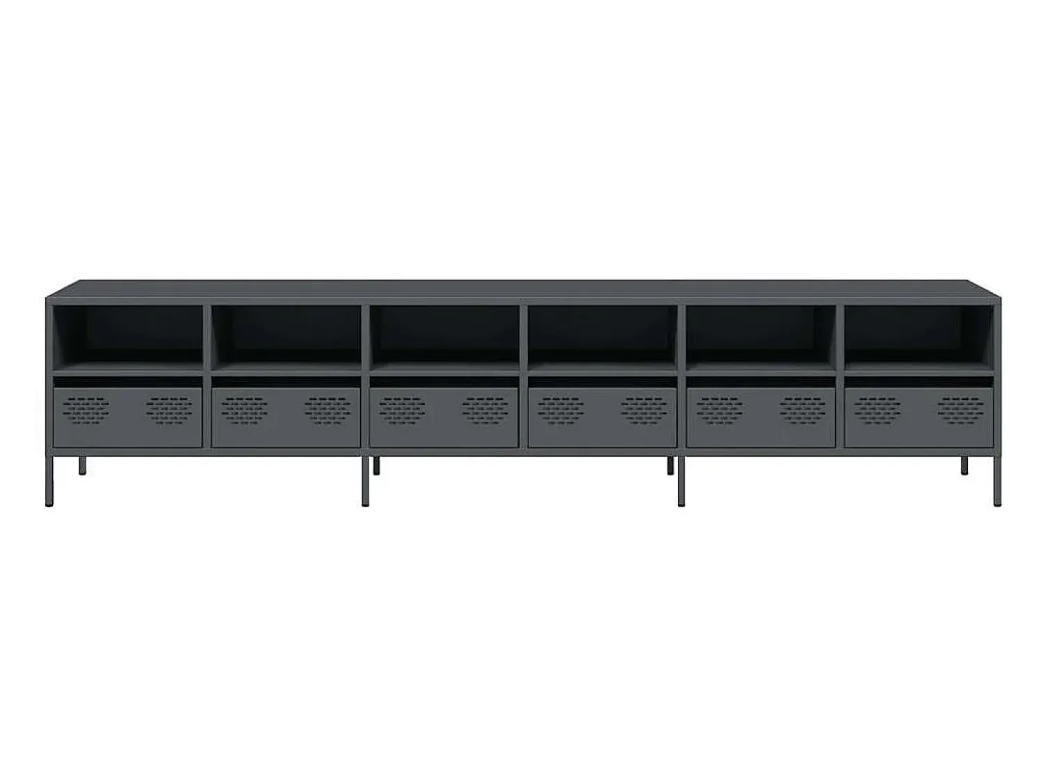Móvel De Tv|vidaxl Móvel de TV 202x39x43,5 cm aço laminado a frio antracite Cinza antracite