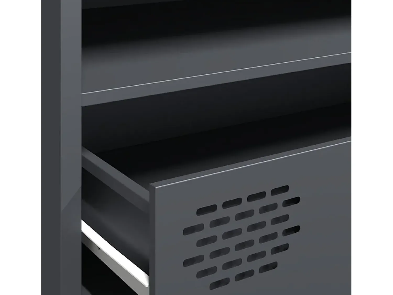 Móvel De Tv|vidaxl Móvel de TV 202x39x43,5 cm aço laminado a frio antracite Cinza antracite
