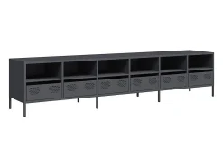 Móvel De Tv|vidaxl Móvel de TV 202x39x43,5 cm aço laminado a frio antracite Cinza antracite