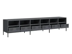 Móvel De Tv|vidaxl Móvel de TV 202x39x43,5 cm aço laminado a frio antracite Cinza antracite