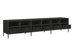 Discount vidaxl Móvel de TV 202x39x43,5 cm aço laminado a frio Preto