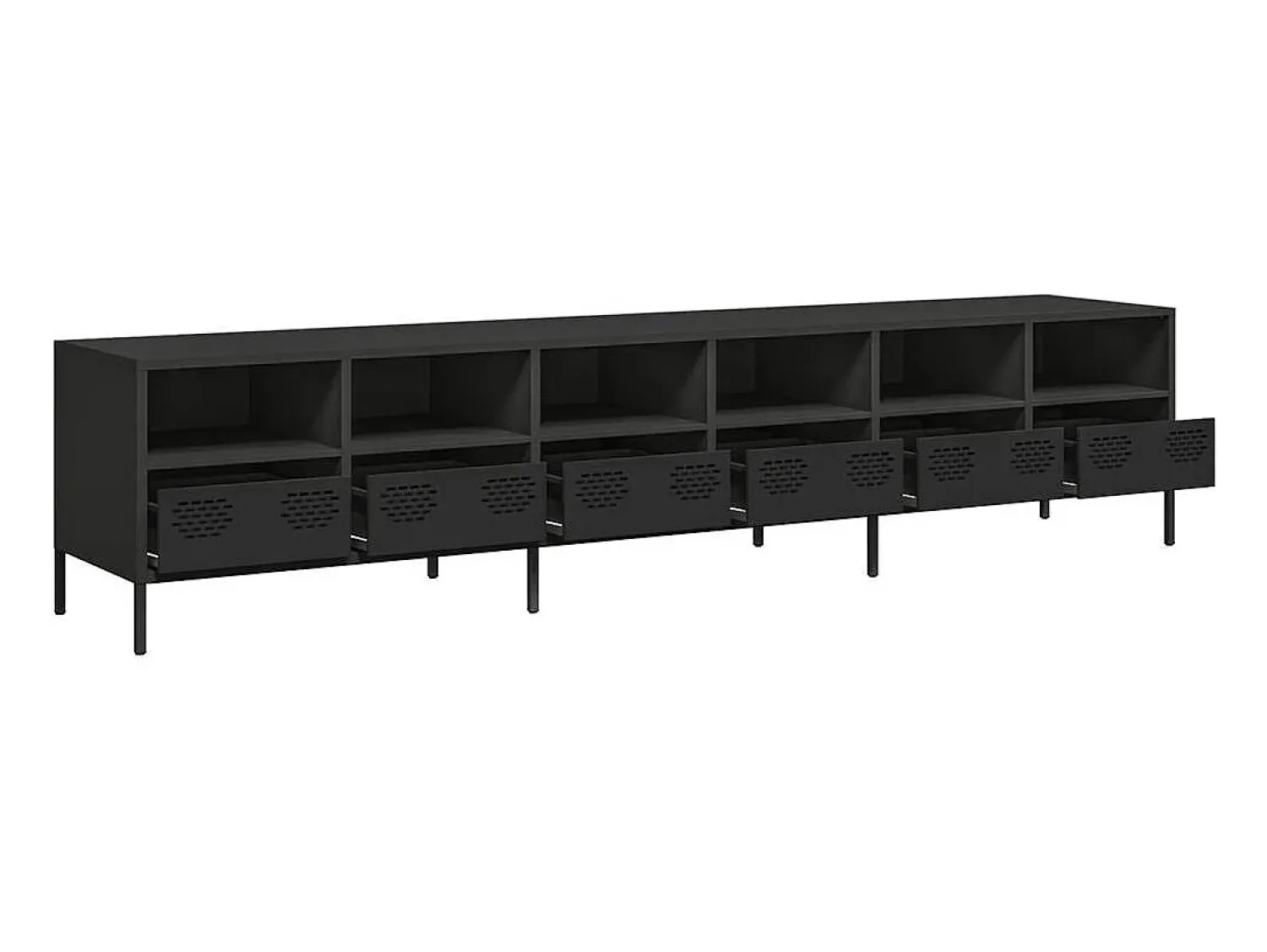 Discount vidaxl Móvel de TV 202x39x43,5 cm aço laminado a frio Preto