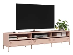 Discount vidaxl Móvel de TV 202x39x43,5 cm aço laminado a frio Rosa