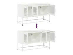 New vidaxl Móvel de TV 100,5x39x60,5 cm aço laminado a frio Branco