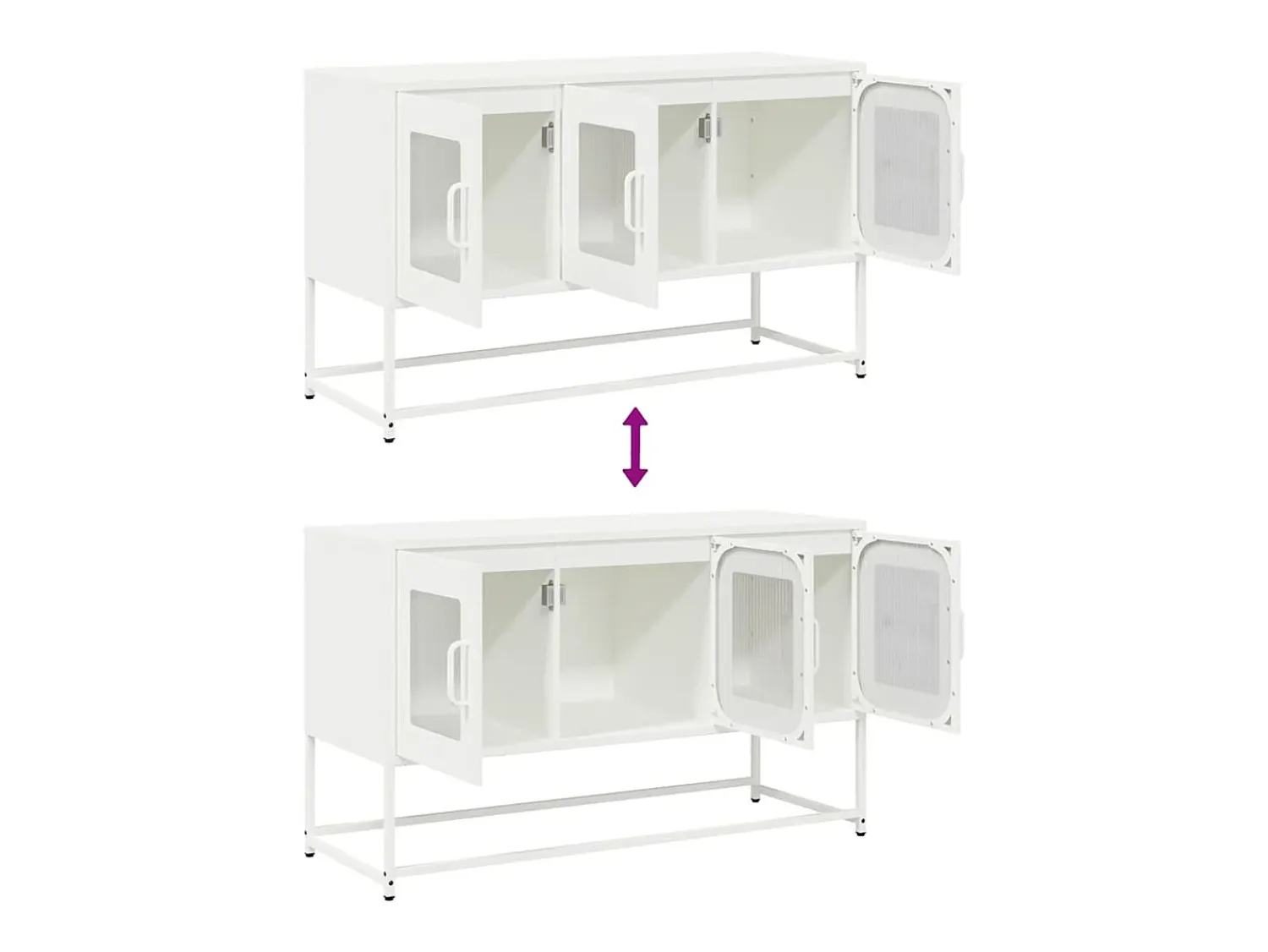 New vidaxl Móvel de TV 100,5x39x60,5 cm aço laminado a frio Branco