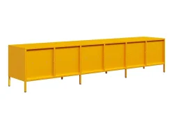 Móvel De Tv|vidaxl Móvel de TV 202x39x43,5 cm aço laminado a frio mostarda Amarelo