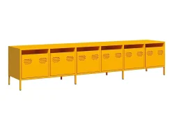 Móvel De Tv|vidaxl Móvel de TV 202x39x43,5 cm aço laminado a frio mostarda Amarelo