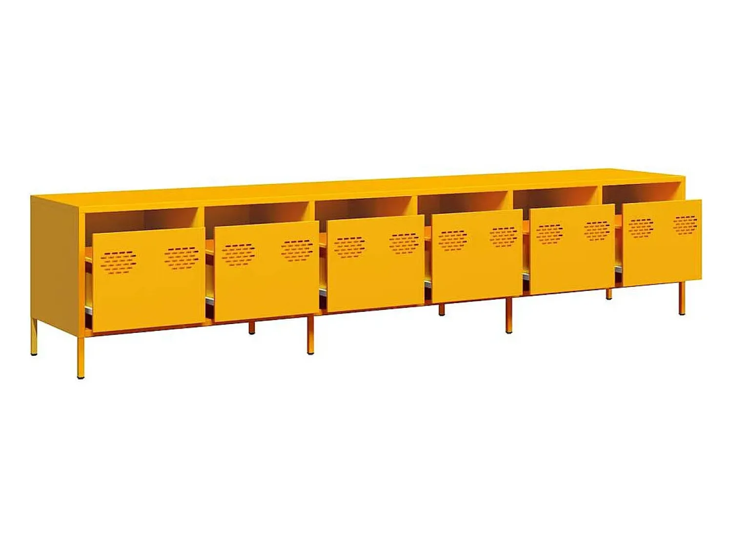 Móvel De Tv|vidaxl Móvel de TV 202x39x43,5 cm aço laminado a frio mostarda Amarelo