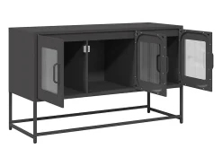Móvel De Tv*vidaxl Móvel de TV 100,5x39x60,5 cm aço laminado a frio Preto