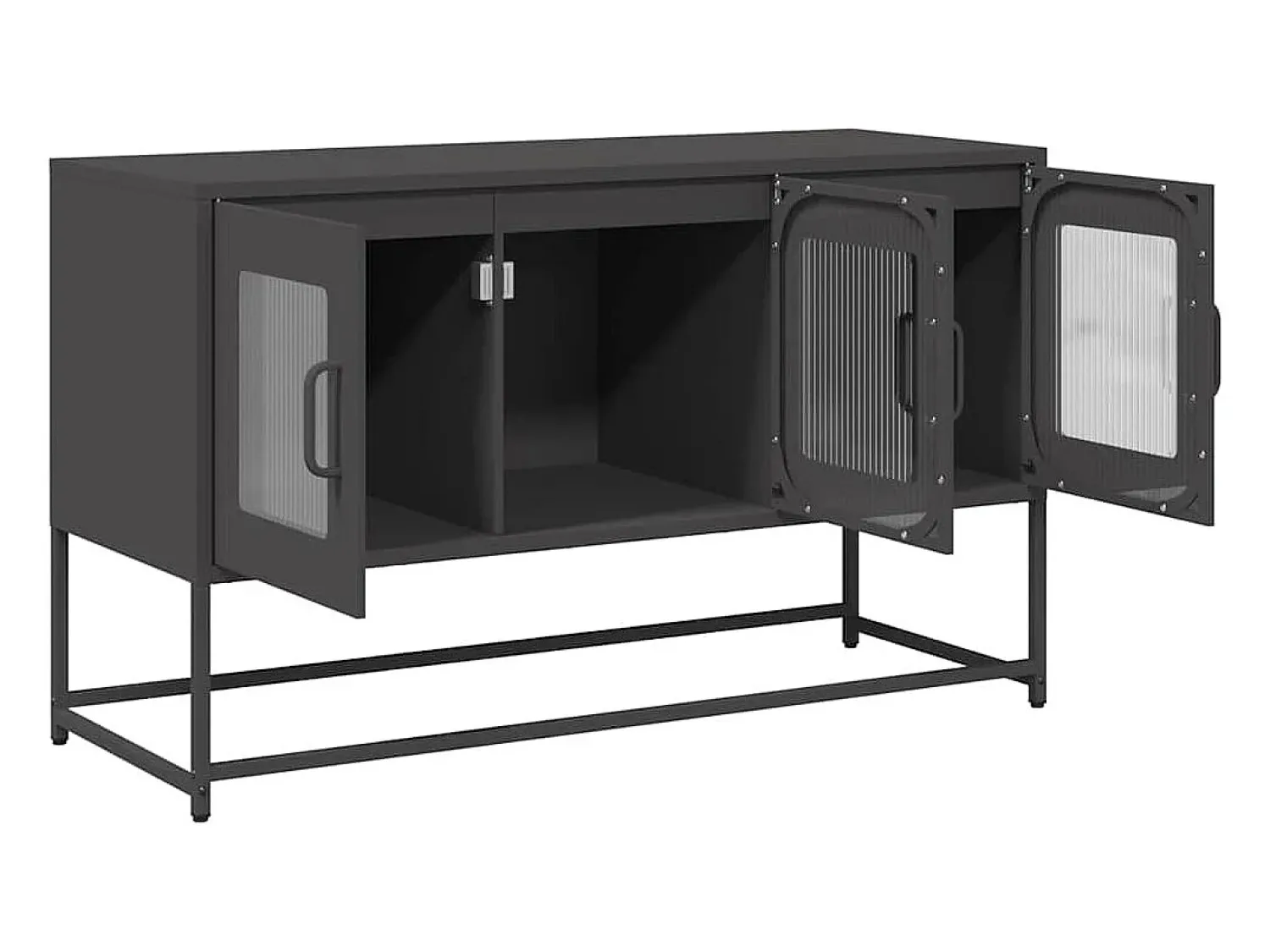Móvel De Tv*vidaxl Móvel de TV 100,5x39x60,5 cm aço laminado a frio Preto