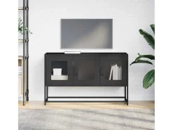 Móvel De Tv*vidaxl Móvel de TV 100,5x39x60,5 cm aço laminado a frio Preto