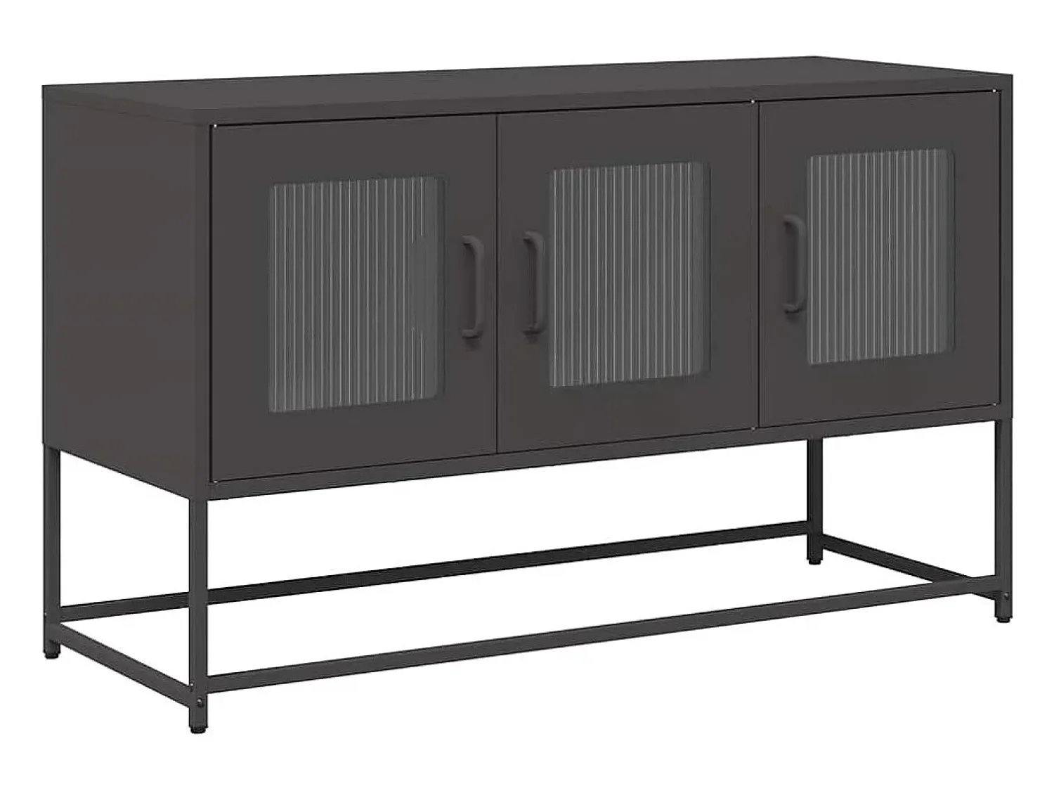 Móvel De Tv*vidaxl Móvel de TV 100,5x39x60,5 cm aço laminado a frio Preto
