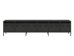 New vidaxl Móvel de TV 202x39x43,5 cm aço laminado a frio Preto