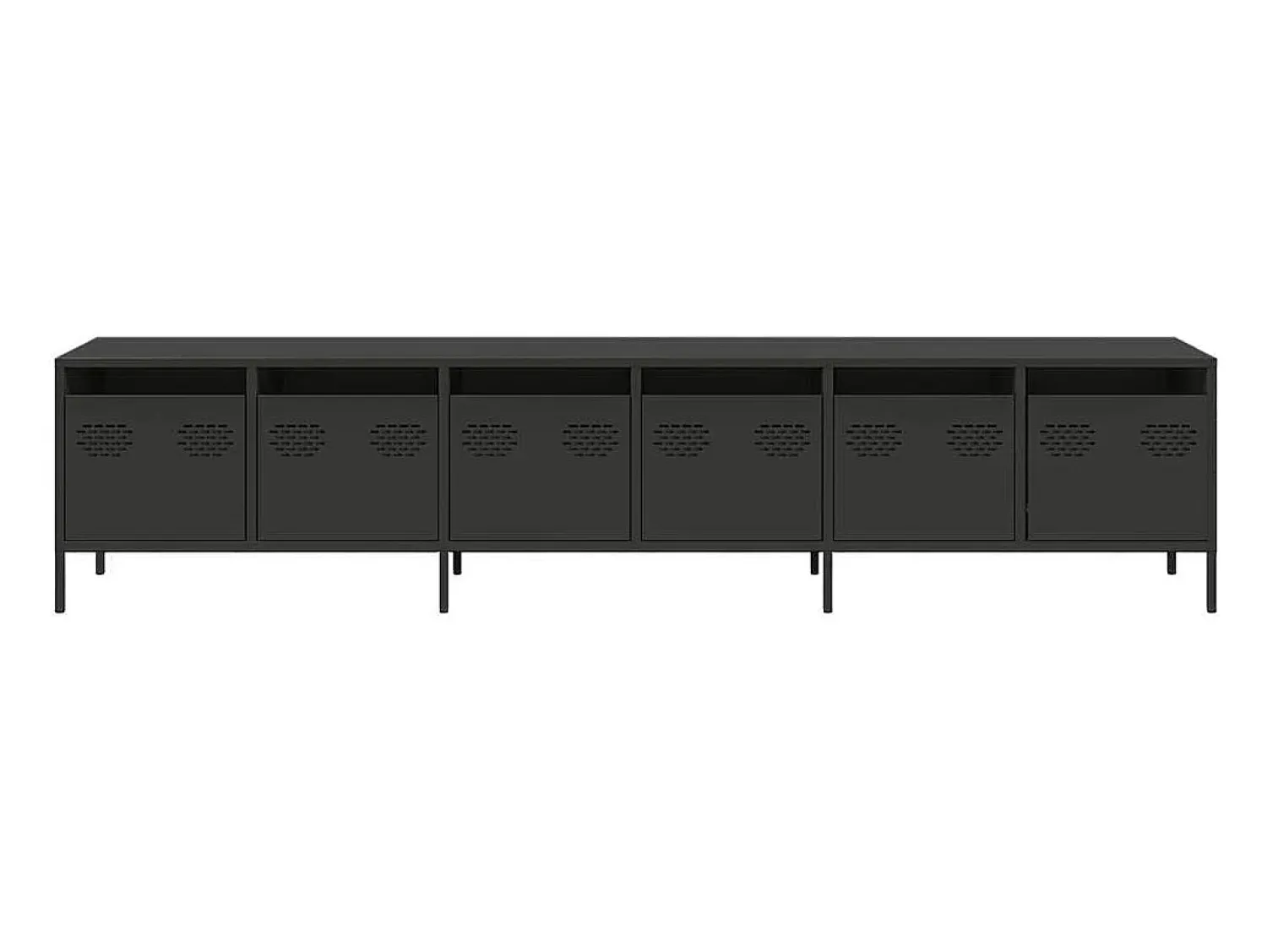 New vidaxl Móvel de TV 202x39x43,5 cm aço laminado a frio Preto