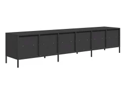 New vidaxl Móvel de TV 202x39x43,5 cm aço laminado a frio Preto