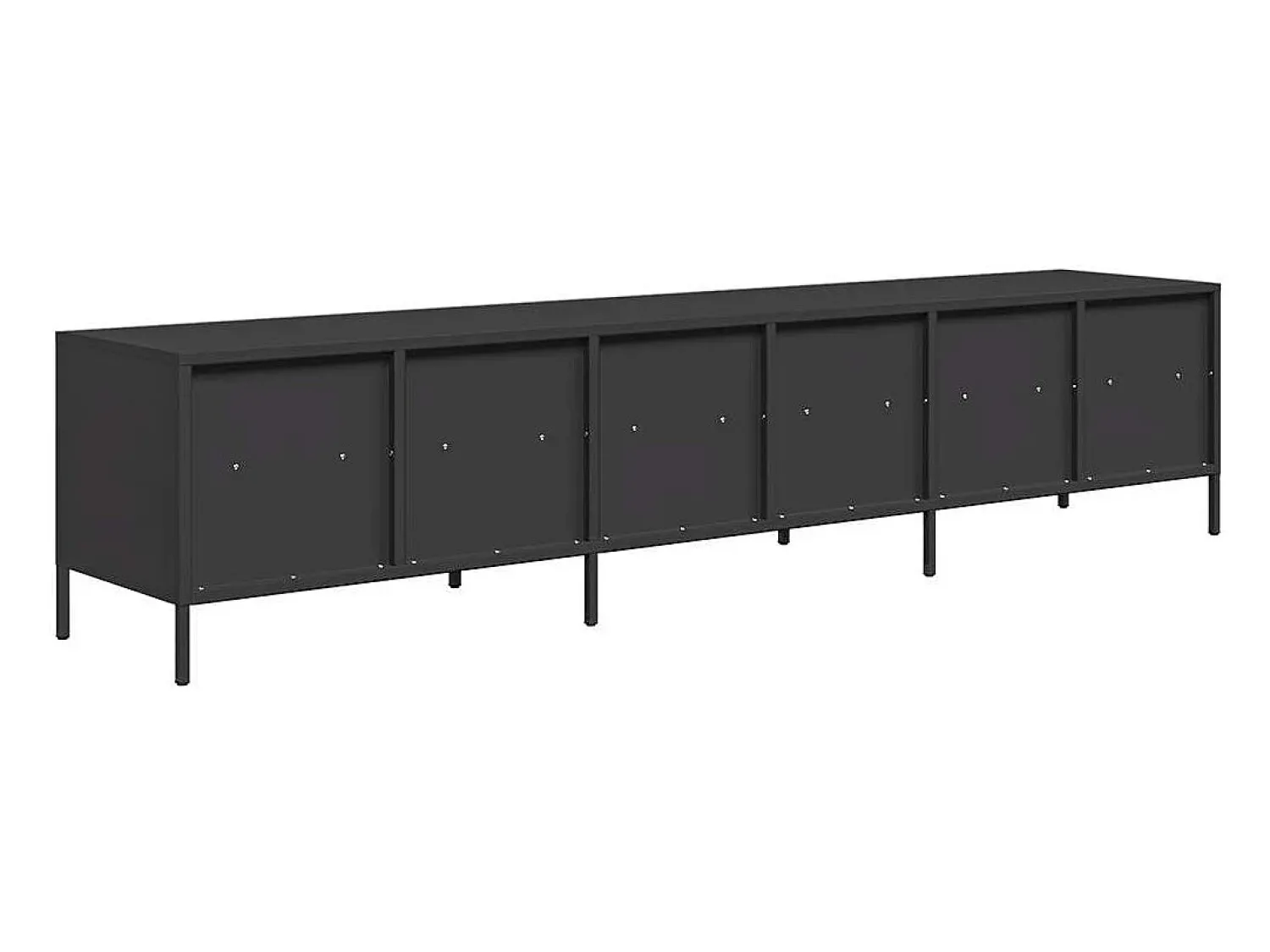 New vidaxl Móvel de TV 202x39x43,5 cm aço laminado a frio Preto