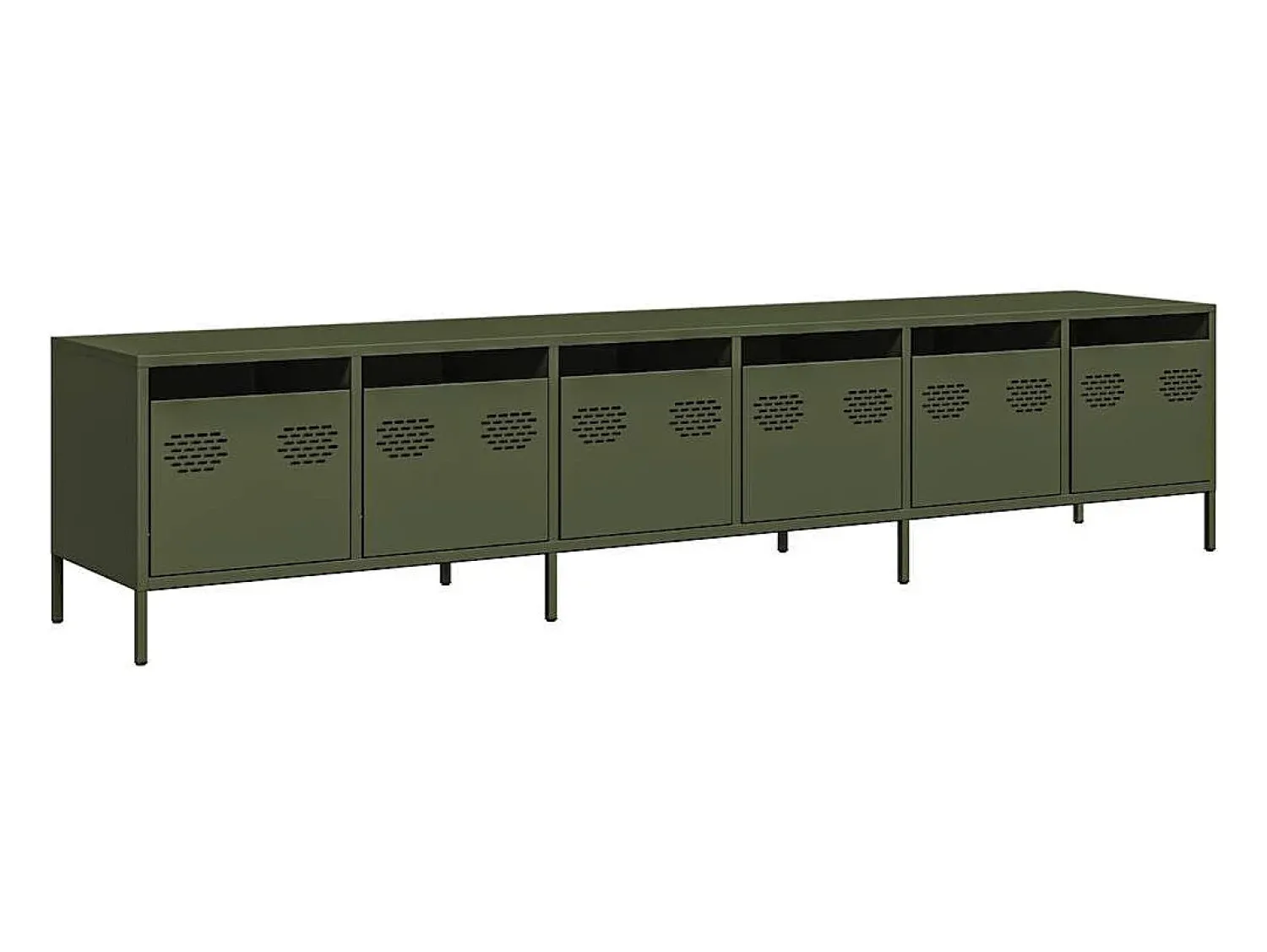 Móvel De Tv*vidaxl Móvel de TV 202x39x43,5 cm aço laminado a frio -azeitona Verde
