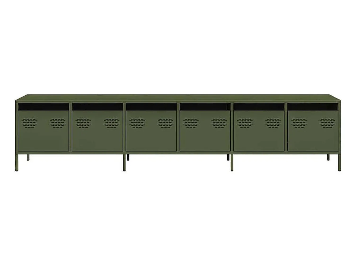 Móvel De Tv*vidaxl Móvel de TV 202x39x43,5 cm aço laminado a frio -azeitona Verde