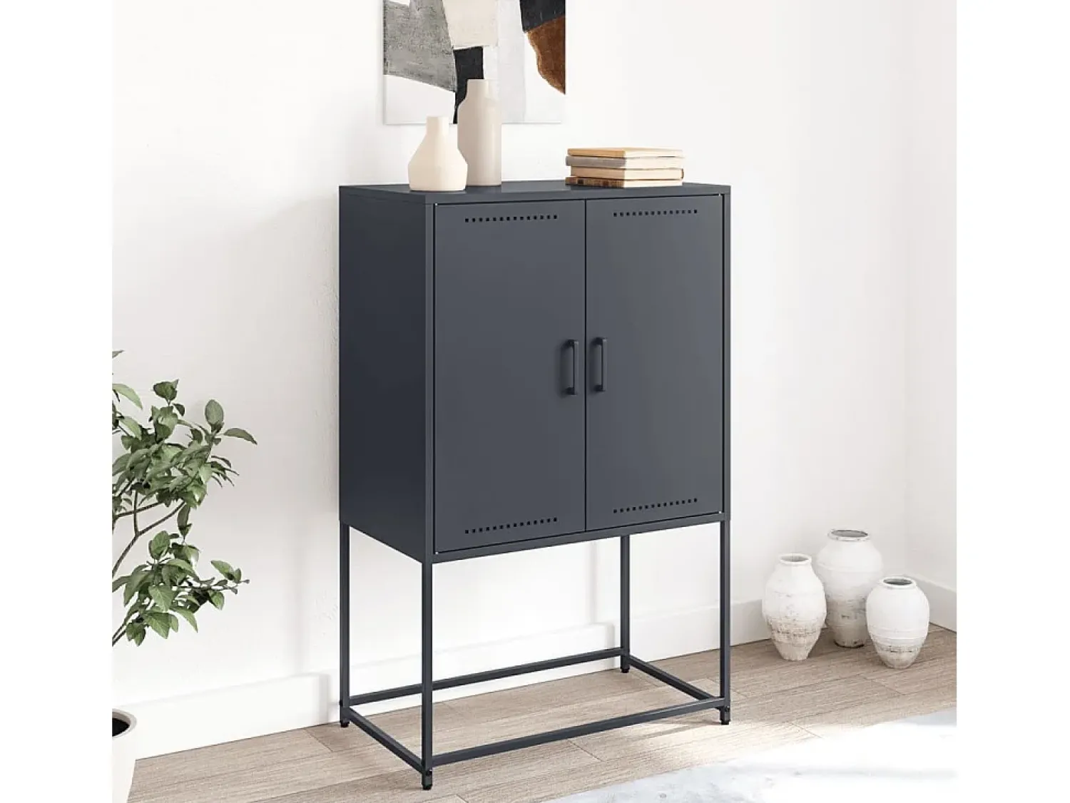 Hot Móvel de TV 68x39x60,5 cm aço PT596700 Preto