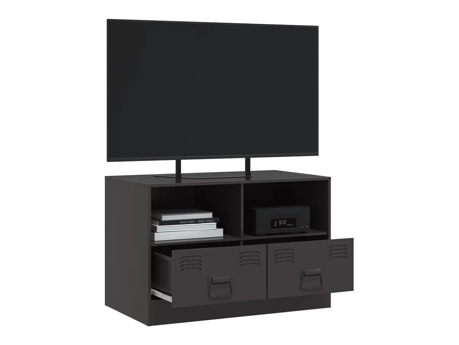 Móvel De Tv* Móvel de TV 67x39x44 cm aço PT689849 Preto
