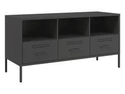 New Móvel de TV 100,5x39x50,5 cm aço PT896946 Preto