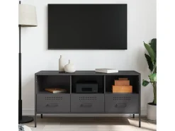 New Móvel de TV 100,5x39x50,5 cm aço PT896946 Preto