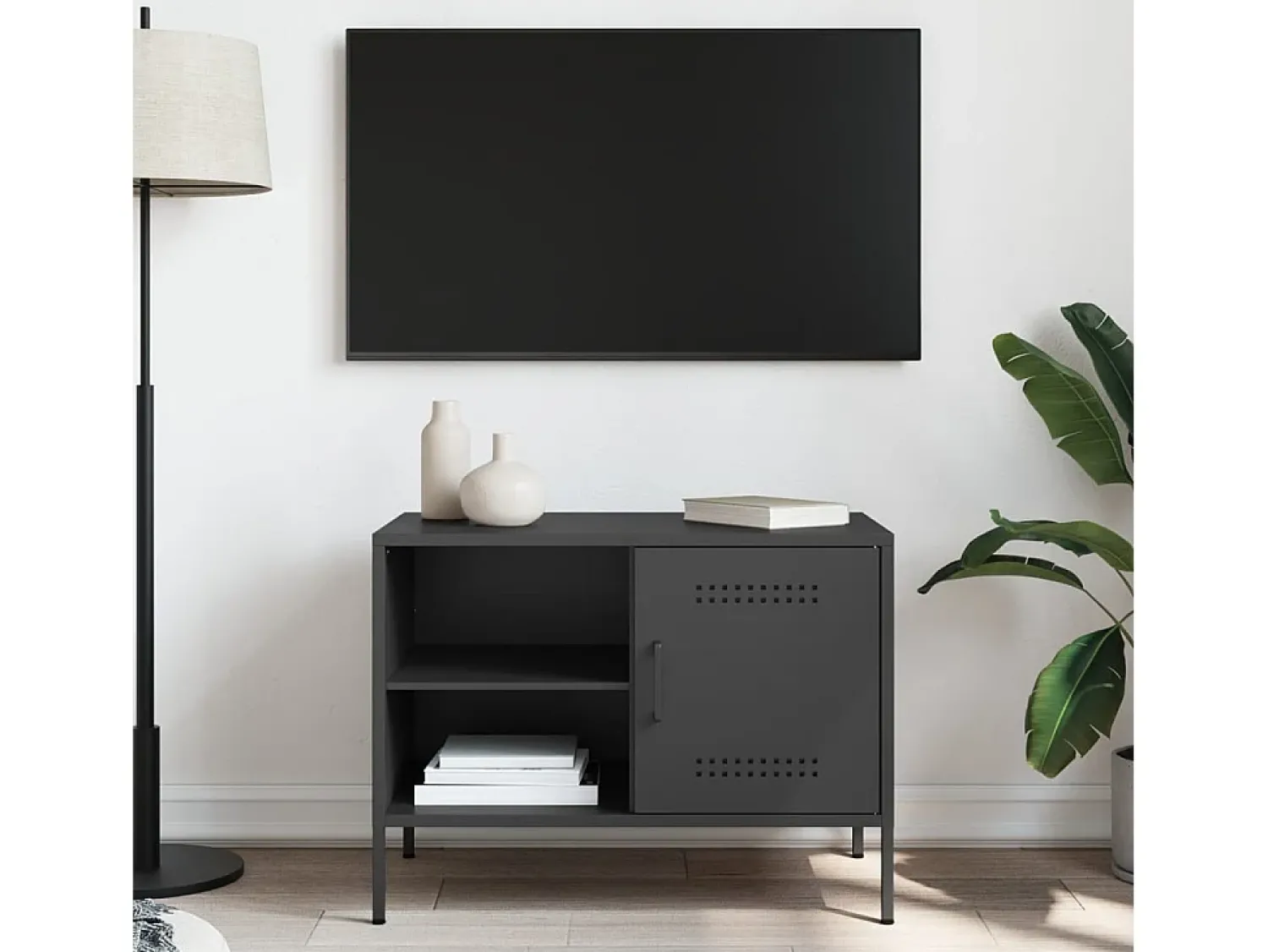 Móvel De Tv| Móvel de TV 68x39x50,5 cm aço PT349757 Preto