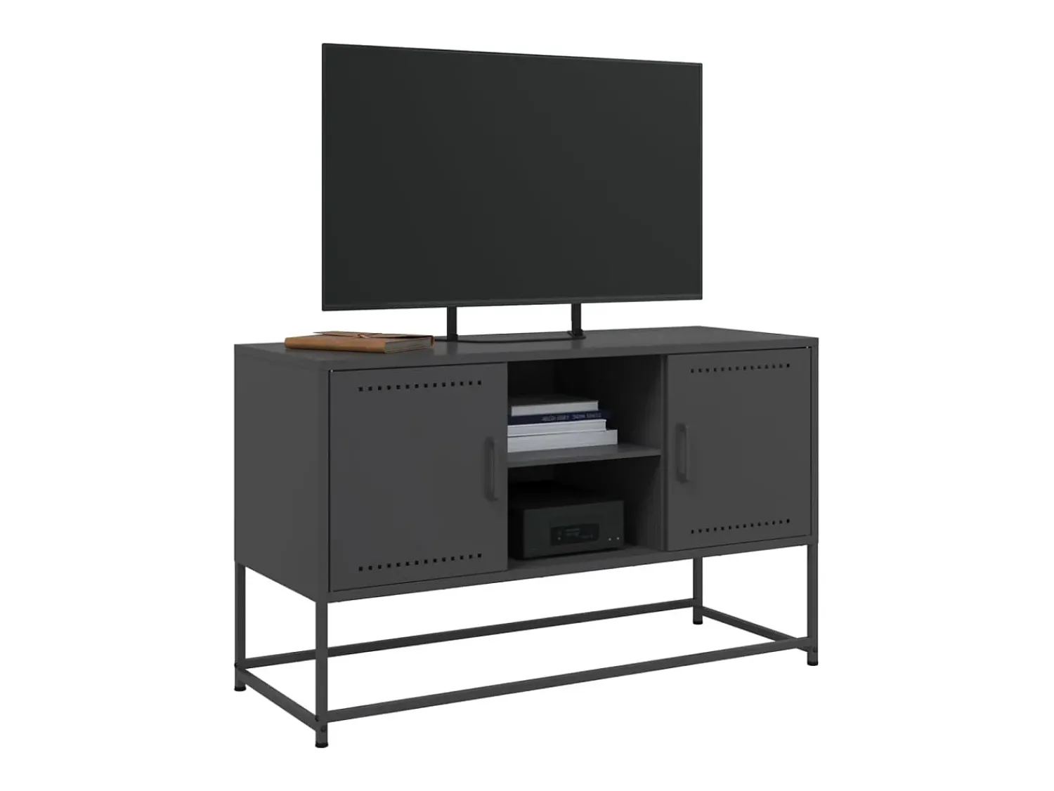 Móvel de TV 100,5x39x60,5 cm aço PT478552 Preto