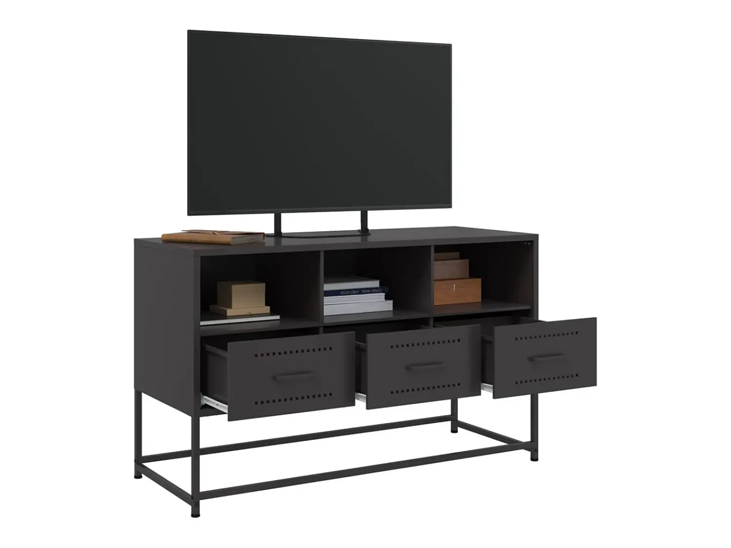 Clearance Móvel de TV 100,5x39x60,5 cm aço PT414089 Preto