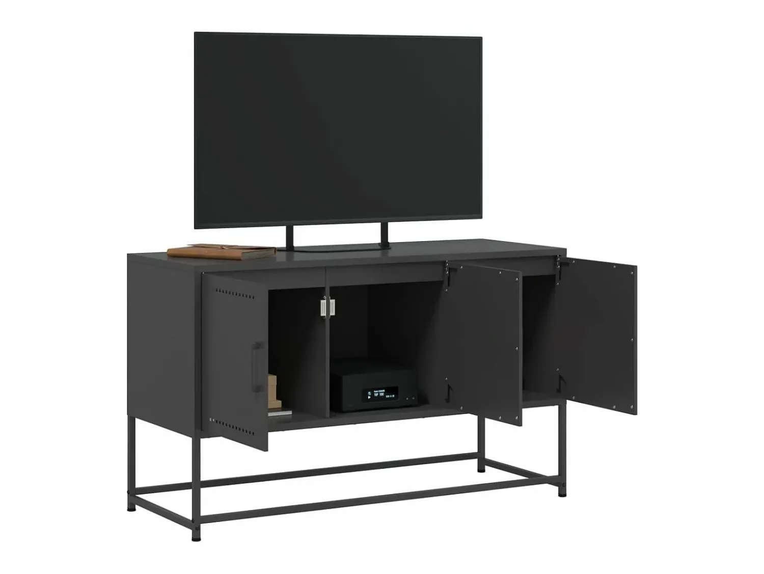 Móvel De Tv* Móvel de TV 100,5x39x60,5 cm aço PT806203 Preto