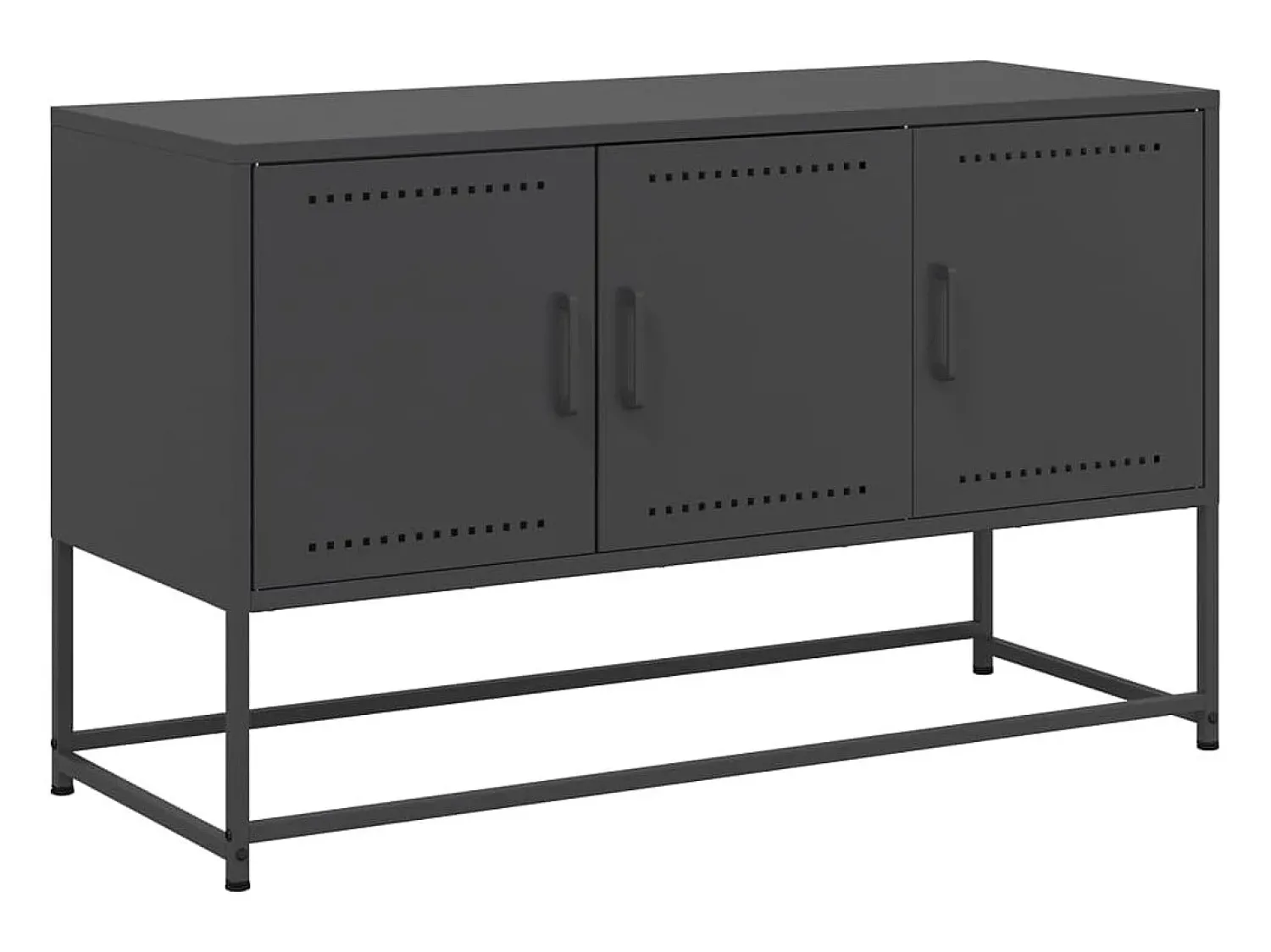 Móvel De Tv* Móvel de TV 100,5x39x60,5 cm aço PT806203 Preto