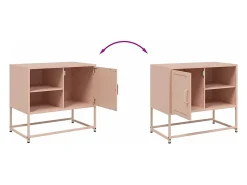 Móvel De Tv*vidaxl Móvel de TV 68x39x60,5 cm aço Rosa
