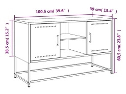 Móvel De Tv*vidaxl Móvel de TV 100,5x39x60,5 cm aço Rosa