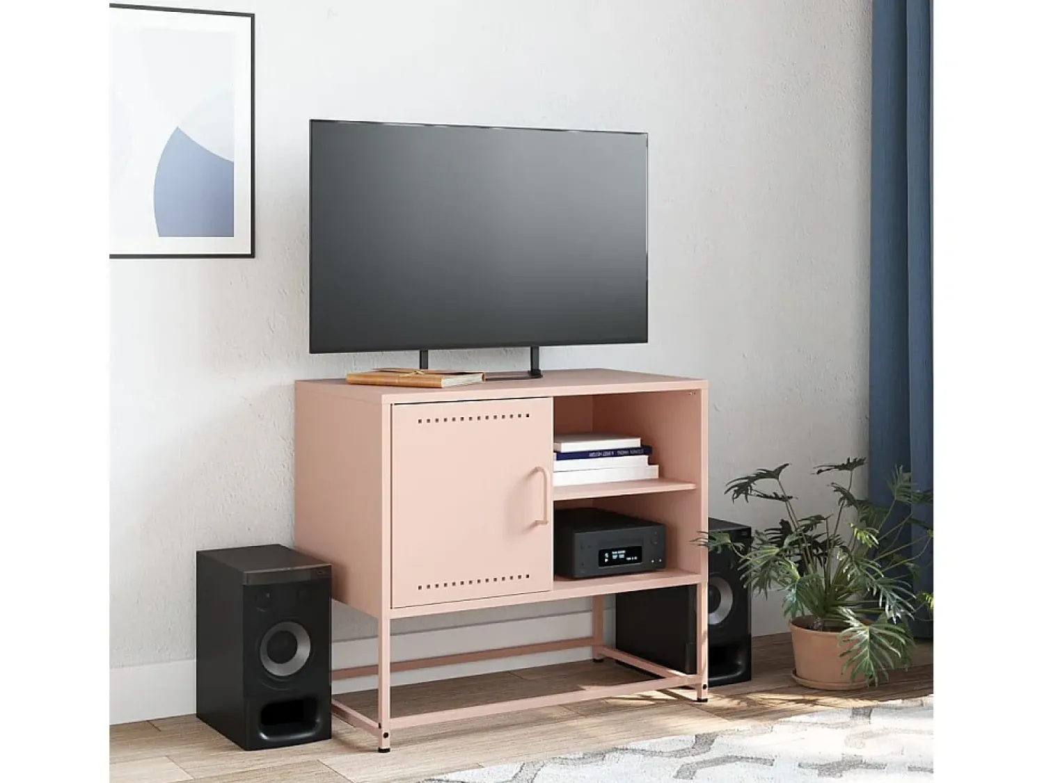 Móvel de TV 68x39x60,5 cm aço PT988916^ Móvel De Tv