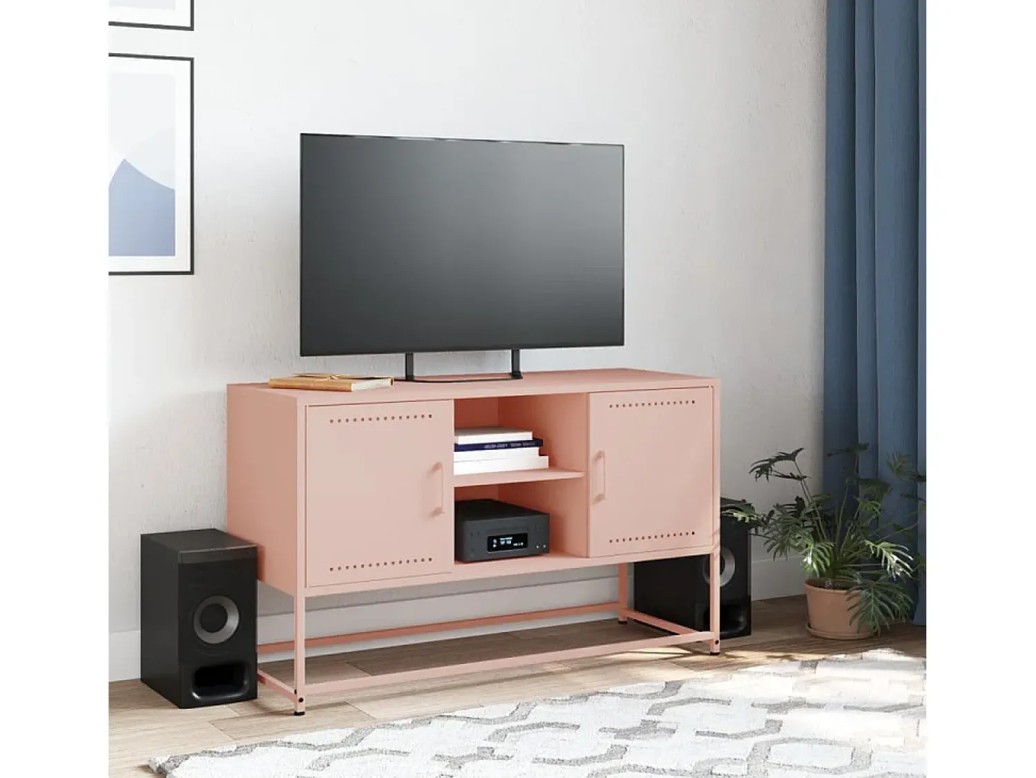 Móvel de TV 100,5x39x60,5 cm aço PT991010^ Móvel De Tv