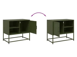vidaxl Móvel de TV 68x39x60,5 cm aço azeitona^ Móvel De Tv