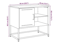 vidaxl Móvel de TV 68x39x60,5 cm aço azeitona^ Móvel De Tv