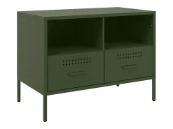 Móvel de TV 68x39x50,5 cm aço -azeitona PT359352^ Móvel De Tv