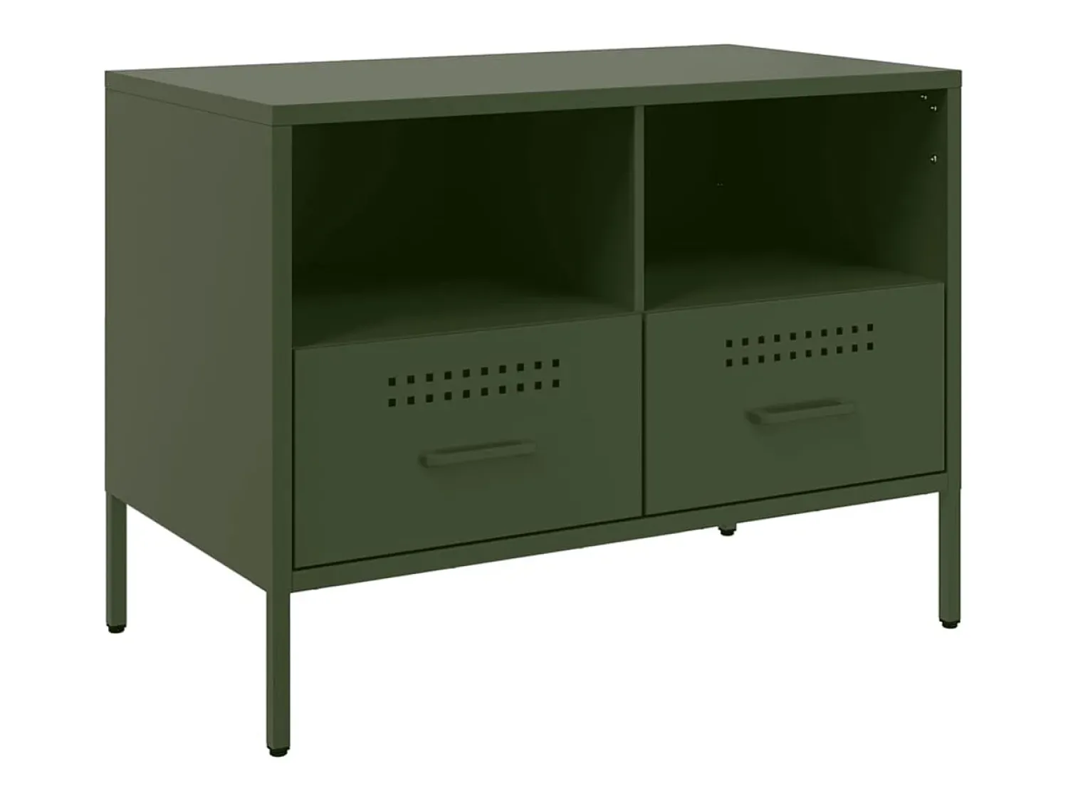 Móvel de TV 68x39x50,5 cm aço -azeitona PT359352^ Móvel De Tv
