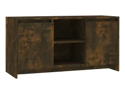 Móvel De Tv| Móvel de TV 102x37,5x52,5 cm contraplacado cor carvalho fumado PT552771 Castanho