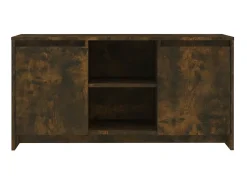 Móvel De Tv| Móvel de TV 102x37,5x52,5 cm contraplacado cor carvalho fumado PT552771 Castanho