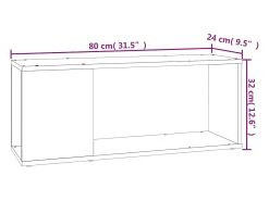 vidaxl Móvel de TV 80x24x32 cm contraplacado -cimento^ Móvel De Tv