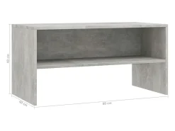 Móvel De Tv|vidaxl Móvel de TV 80x40x40 cm contraplacado cimento Cinzento