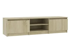 Móvel de TV 140x40x35,5 cm contraplacado cor carvalho sonoma PT677703^ Móvel De Tv