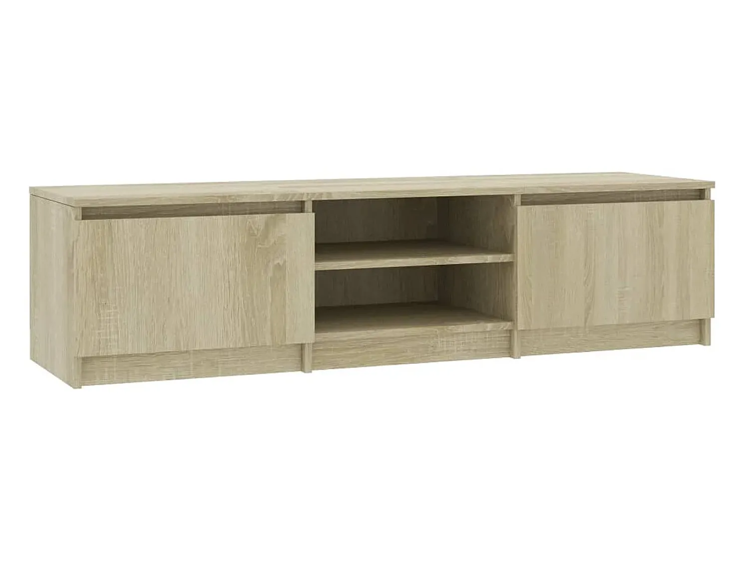 Móvel de TV 140x40x35,5 cm contraplacado cor carvalho sonoma PT677703^ Móvel De Tv