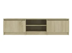 Móvel de TV 140x40x35,5 cm contraplacado cor carvalho sonoma PT677703^ Móvel De Tv
