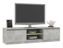 Móvel de TV 140x40x35,5 cm contraplacado concreto PT122476^ Móvel De Tv